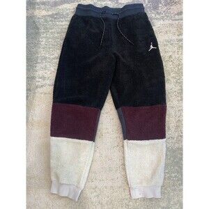 Nike Air Jordan Joggers Mens Medium Color Block Joggers Winter Sherpa Pants